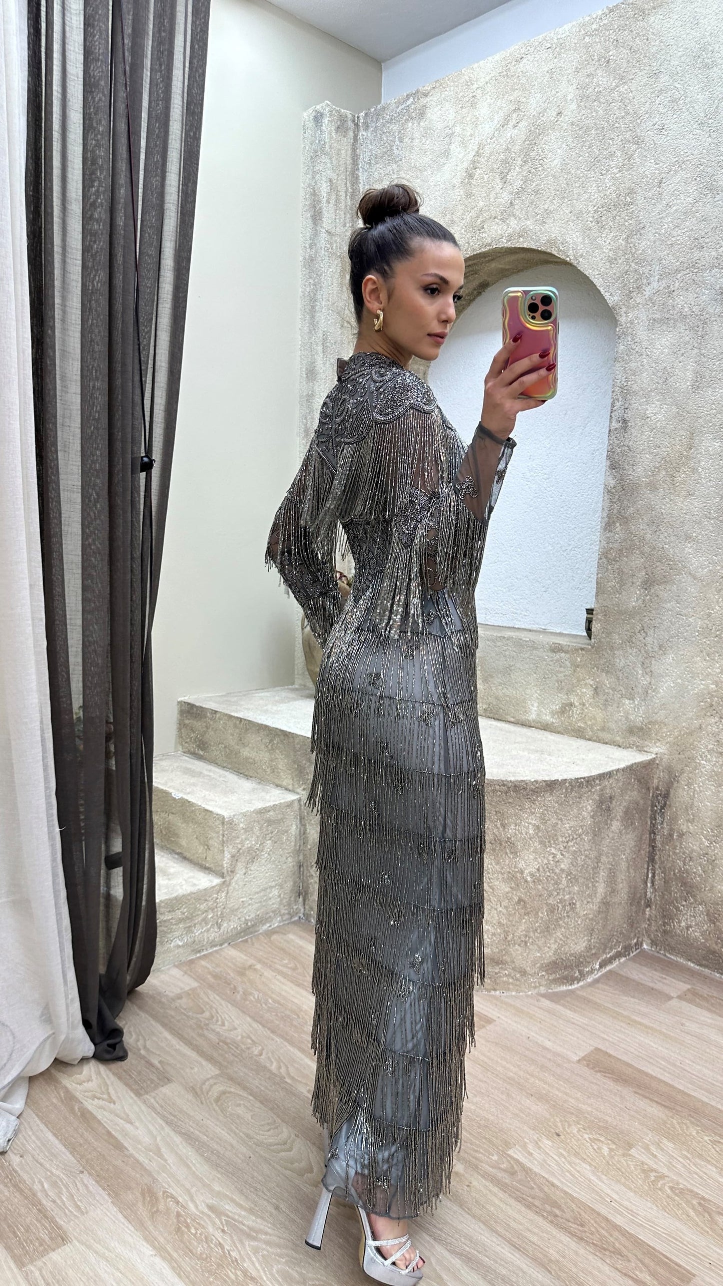 Vestido De Malla Con Lentejuelas