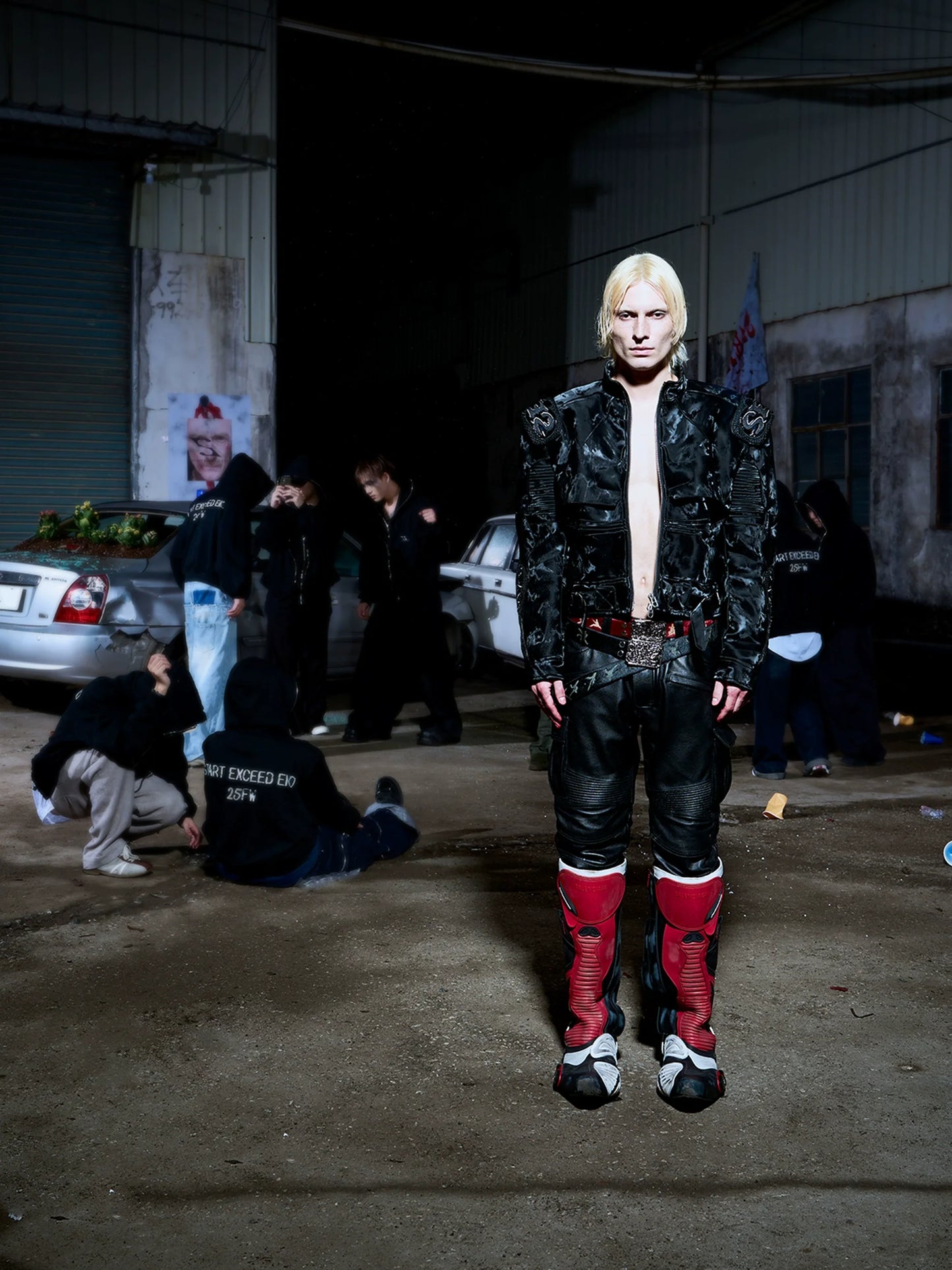 Chaqueta Estilo Grunge Motociclista