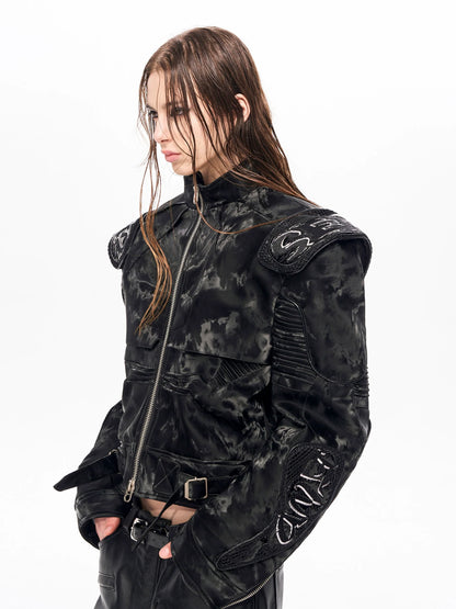 Chaqueta Estilo Grunge Motociclista